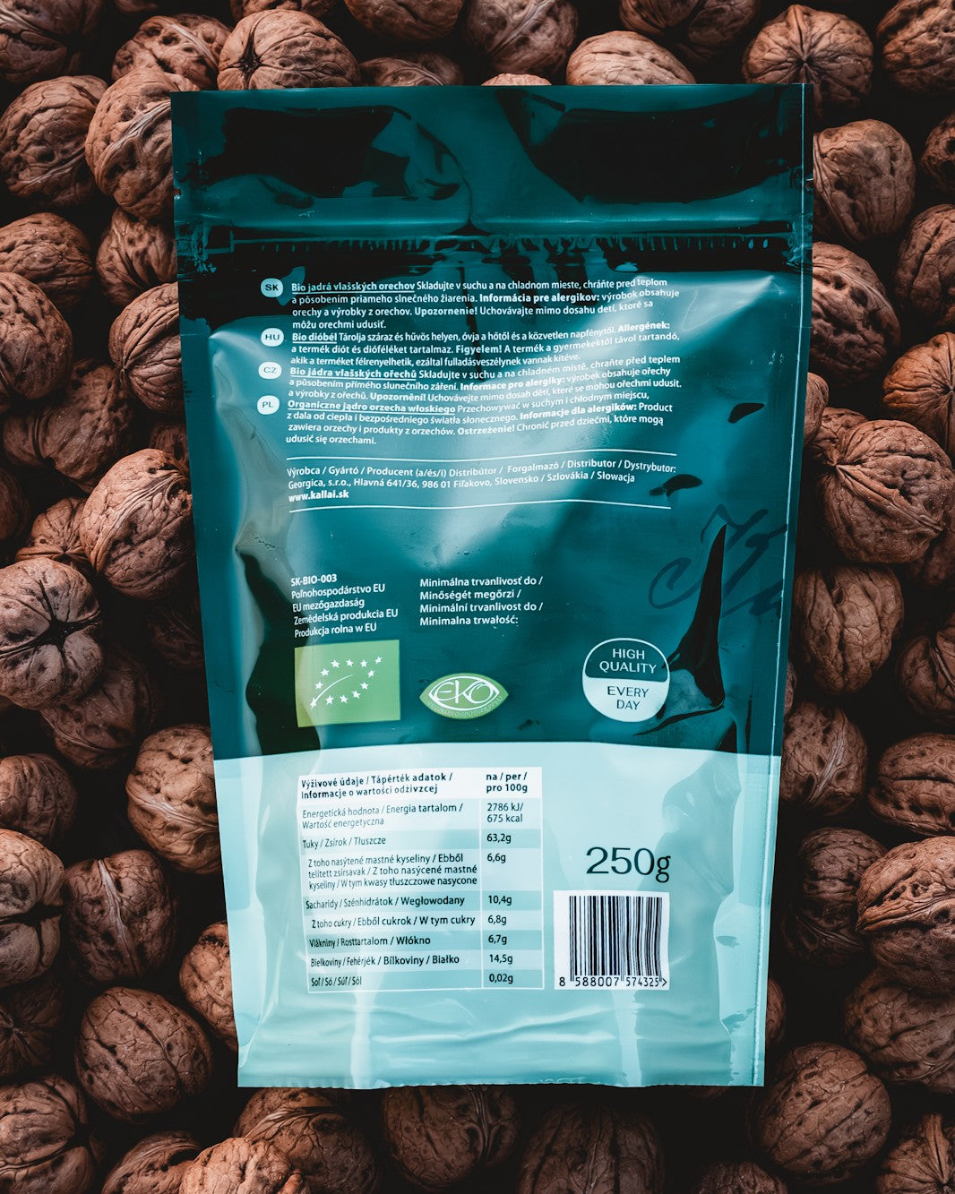 BIO Jadrá vlašských orechov KÁLLAI v doypacku
