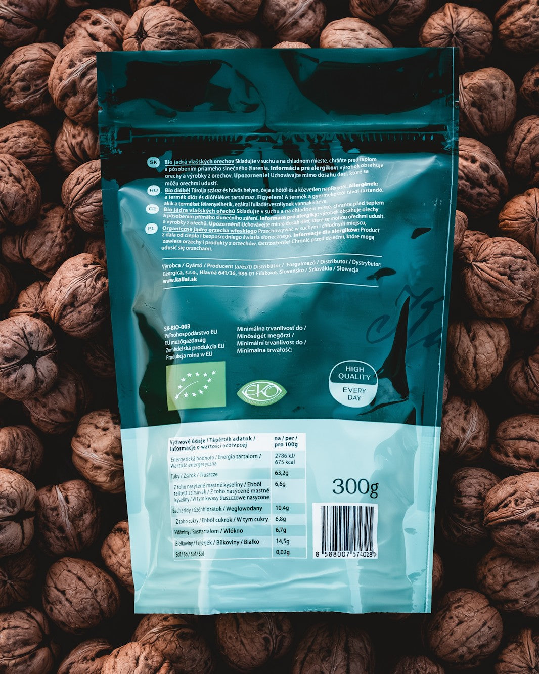 BIO Jadrá vlašských orechov KÁLLAI v doypacku